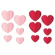 naklejki serca mix papierowe godan