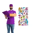 naklejki syrenki i stroje mix titanum 34 szt