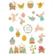 naklejki wielkanoc happy easter kroliczki pisanki titanum 20 szt