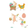 naklejki wielkanoc happy easter kroliczki pisanki titanum 20 szt