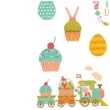 naklejki wielkanoc happy easter kroliczki pisanki titanum 20 szt