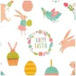 naklejki wielkanoc happy easter kroliczki pisanki titanum 20 szt