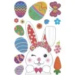 naklejki wielkanoc zajaczek w wianuszku elektrostatyczne titanum 15 szt