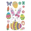 naklejki wielkanoc zajaczek z pisanka elektrostatyczne titanum 15 szt