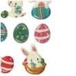 naklejki wielkanocne kroliczki i pisanki titanum 20 szt