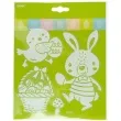 naklejki wielkanocne zajaczek i koszyczek bialy arpex 4 szt