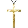 naszyjnik krzyz classic xl zloty lustrzany 24 cm