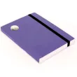 notes z olowkiem w kratke fioletowy kemis a6