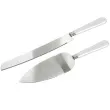 noz i lopatka do ciasta classic srebrny partydeco 2 szt