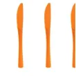 noze plastikowe classic pomaranczowe partypal 10 szt
