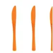 noze plastikowe classic pomaranczowe partypal 10 szt