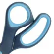 nozyczki ergonomiczne niebieskie titanum 13 cm