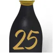 obciaznik do balonow butelka szampana liczba 25 czarny 120g