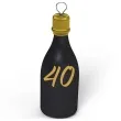 obciaznik do balonow butelka szampana liczba 40 czarny 120g