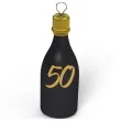 obciaznik do balonow butelka szampana liczba 50 czarny 120g