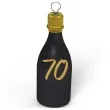 obciaznik do balonow butelka szampana liczba 70 czarny 120g