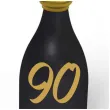 obciaznik do balonow butelka szampana liczba 90 czarny 120g