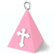 obciaznik do balonow komunia sw piramidka lux krzyz rozowy 65g