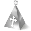 obciaznik do balonow komunia sw piramidka lux krzyz srebrny 65g