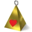 obciaznik do balonow piramidka lux serce zloty 65g