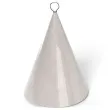 obciaznik do balonow stozek bialy metaliczny 90 g