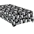 obrus foliowy czaszki halloween czarny bialy guirca 274 x 137 cm