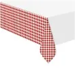 obrus foliowy czerwona kratka unique 213x137 cm