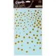 obrus foliowy grochy zlote blekitny godan 183 x 137 cm