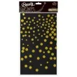 obrus foliowy grochy zlote czarny godan 183 x 137 cm