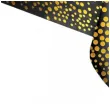 obrus foliowy grochy zlote czarny godan 183 x 137 cm