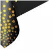 obrus foliowy grochy zlote czarny godan 183 x 137 cm