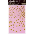 obrus foliowy grochy zlote rozowy jasny godan 183 x 137 cm