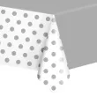 obrus foliowy groszki srebrny partypal 137 x 274 cm