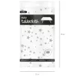 obrus foliowy gwiazdki bialo srebrny partypal 137 x 274 cm
