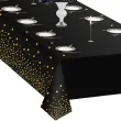 obrus foliowy konfetti czarny partypal 137 x 274 cm