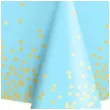 obrus foliowy konfetti niebieski partypal 137 x 274 cm