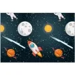 obrus foliowy kosmos rocket space procos 180x120 cm