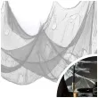 obrus halloweenowa pajeczyna szary partypal 76 x 300 cm