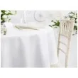 obrus materialowy okragly plamoodporny bialy matowy partydeco 230 x 230 cm