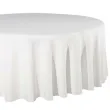 obrus materialowy okragly plamoodporny bialy matowy partydeco 230 x 230 cm
