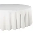 obrus materialowy okragly plamoodporny bialy matowy partydeco 280 x 280 cm