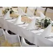 obrus materialowy plamoodporny bialy matowy partydeco 170 x 140 cm