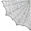 obrus pajeczyna czarny partydeco 124 cm