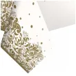 obrus papierowy gold ornament bialy zloty maki 180 x 120 cm