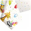 obrus papierowy zwierzeta i kropki urodzinowy klimat mix maki 180 x 120 cm