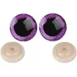 oczka bezpieczne brokatowe fioletowe stoklasa 25 mm 2 szt