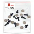 oczka bezpieczne classic czarne stoklasa 8 mm 10 kpl