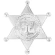 odznaka gwiazda szeryfa srebrny partypal 8 cm