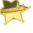 odznaka szeryfa dodatek do stroju kowboja zlota 3 cm