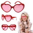 okulary na walentynki serduszka czerwone partydeco